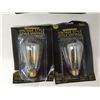 Image 2 : GE Vintage Style Warm Candle Light-Amber Glass Bulbs (4 x 60w)