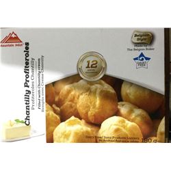 Chantilly Profiteroles cream puffs frozen case lot of 12 x 180g