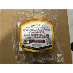 Grande Prairie Flame Broiled Cheeseburgers frozen case lot 12 x 153g
