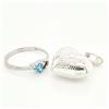 Image 3 : Silver Blue Topaz Heart Shaped Pendant And Ring Set, Suggested Retail Value $200 (Estimated Selling 