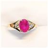 Image 4 : Silver Ruby(2.4ct) Cubic Zirconia Ring (~weight 4.4g), Suggested Retail Value $280 (Estimated Sellin