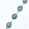 Image 2 : Silver Turquoise(16.2ct) Bracelet (~weight 12.75g), Suggested Retail Value $400 (Estimated Selling P