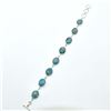 Image 3 : Silver Turquoise(16.2ct) Bracelet (~weight 12.75g), Suggested Retail Value $400 (Estimated Selling P