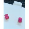 Image 2 : 14KT Genuine Ruby (1.24ct) Earrings - Appraised Value $1,650.00