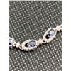 Image 2 : Natural Sapphire/CZ (6.06ct) Bracelet (~ weight 6.86gm), Suggested Retail Value $1,250.00