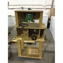 Wooden Router Cabinet w/ WheelsÂ 
