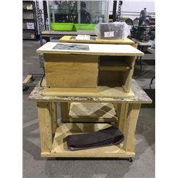 Wooden Router Cabinet (One Broken Wheel)Â 