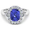Image 3 : Natural 2.64 CTW Tanzanite & Diamond Ring 14K White Gold - REF-103M3T