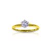 Image 1 : Genuine 0.25 ctw Diamond Anniversary Ring 14KT Yellow Gold - REF-55X3M