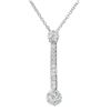 Image 1 : Natural 0.20 CTW Diamond Necklace 14K White Gold - REF-29M7F