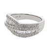 Natural 0.95 CTW Baguette & Diamond Ring 14K White Gold - REF-138Y6N