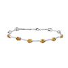 Image 1 : Natural 5.12 CTW Citrine & Diamond Bracelet 14K White Gold - REF-71X3T