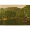 Image 1 : AMERICAN SCHOOL (19th Century), River Scene, o/c