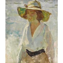 CHARLES W. HAWTHORNE - oil on canvas