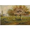 Image 1 : T.HUDSON SMITH-The Orchard-Oil on canvas