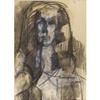 Image 1 : S. KAPLAN, Female Portrait, Charcoal on paper