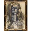 Image 4 : S. KAPLAN, Female Portrait, Charcoal on paper
