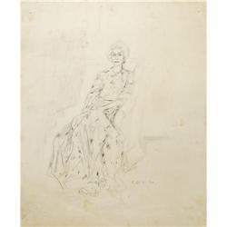 ELAINE DE KOONING, Seated Ethel, 1964, drawing