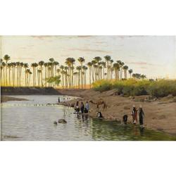 WILLIAM KUHNERT (German), Egyptian Landscape
