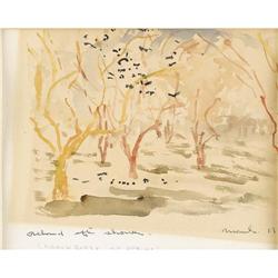 FREMONT F. ELLIS-Orchard after Shower - 1957