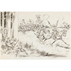 WILLIAM JAMES GLACKENS - Roosevelt drawing