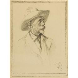 W. HERBERT (BUCK) DUNTON, Old Timer, Charcoal