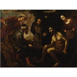 CONTINENTAL SCHOOL, Christ And The Doctors, o/c