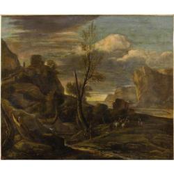 FLEMISH SCHOOL, Landscape, Oil on canvas