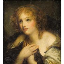 Attrib. JEAN BAPTISTE GREUZE (French) Portrait