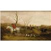 Image 1 : EUROPEAN SCHOOL (19th C), Hunting Scene, o/c