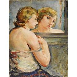 PIERRE ERNEST TOHL (French), Refection, o/c