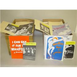 3 BOXES OF SHOW FILES INCL. SHOW COSTUME PARTICULARS, PLAYBI