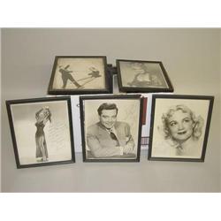 BOX OF 19 MISC. FRAMED PHOTOGRAPHS OF STAGE PERSONALITIES FR