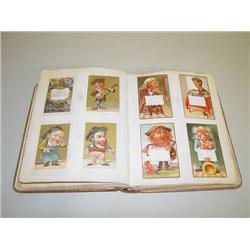 VICTORIAN ALBUM OF TRADE CARDS INCLUDING MANY KEENE & NH ARE