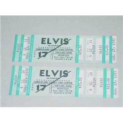 (2) UNUSED ELVIS PRESLEY CONCERT TICKETS ON AUGUST 17, 1977 
