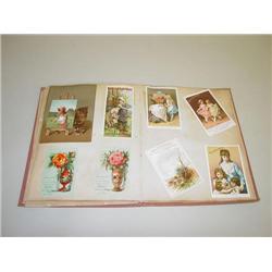 VICTORIAN ALBUM OF TRADE CARDS, REWARDS OF MERIT, CALLING CA