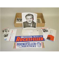 PAPER EPHEMERA OF THE POLITICAL CAREER ON A NELSON A. ROCKEF