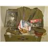 Image 1 : WWII MILITARY FOOTLOCKER W/ G.I.'S SOUVENIRS, CLOTHING, UNIF