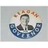 Image 1 : LARGE 3 1/2" REAGAN FOR GOVERNOR PORTRAIT POLITICAL CAMPAIGN