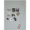 Image 1 : LOT OF PATRIOTIC & MILITARY JEWELRY INCLUDING 10K MARINES PE
