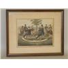 Image 1 : MATTED & FRAMED EARLY COLORED ENGRAVED PERIODICAL ILLUSTRATI