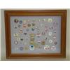 Image 1 : FRAMED DISPLAY OF APPROX (50) MISC. PINBACK BUTTONS & BADGES