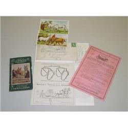 LOT PAPER EPHEMERA OF HORSE INTEREST INCLUDING CORRESPONDENC