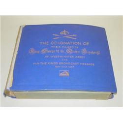 FOLIO OF 78 RPM RECORDS: THE CORONATION OF THEIR MAJESTIES K