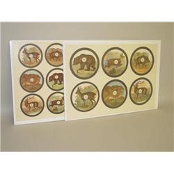 (2) GERMAN COLOR LITHOGRAPH PAPER SHOOTING TARGETS: (1) W/ 6