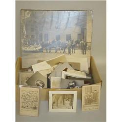 BOX LOT MISC. 19TH & 20TH CENT. PHOTOGRAPHY INCLUDING VETERA