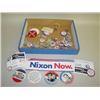 Image 1 : LARGE LOT OF RICHARD NIXON POLITICAL CAMPAIN PINBACK BUTTONS