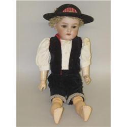 16" HEINRICH HANDWERK HALBIG BISQUE HEAD DOLL W/ JOINTED COM
