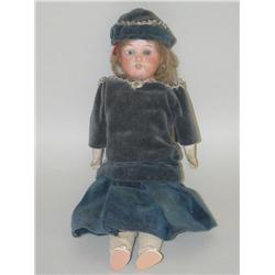13" HEUBACH KOPPLESDORF BISQUE HEAD DOLL W/ KID BODY, BISQUE