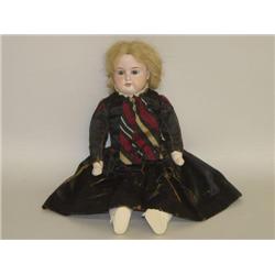 18" ARMAND MARSAILLES BISQUE HEAD DOLL W/ CLOTH BODY, CERAMI